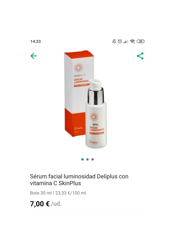 Product Serum facial con vitamina C