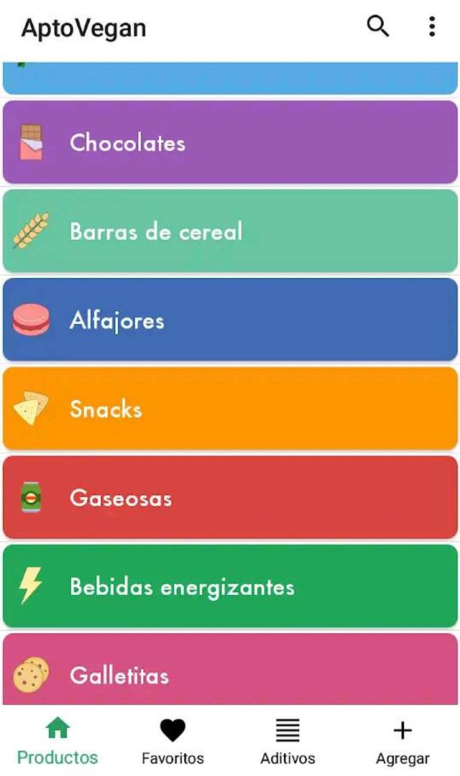 App Apto Vegan Aplicación.