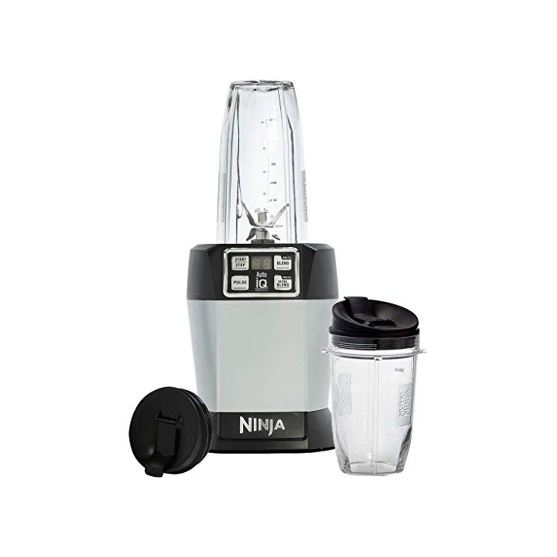 Social Ninja BL480 Blender, Servicio Individual, Auto-Iq, 1000 W, Acero Inoxidable, Negro