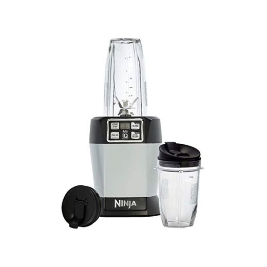 Ninja BL480 Blender, Servicio Individual, Auto-Iq, 1000 W, Acero Inoxidable, Negro