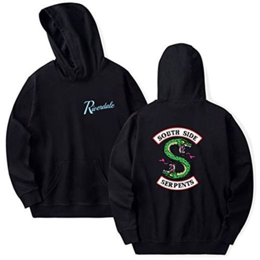 OLIPHEE Hombre Sudaderas con Capucha con Serpiente Impresa de Riverdale para Hombre