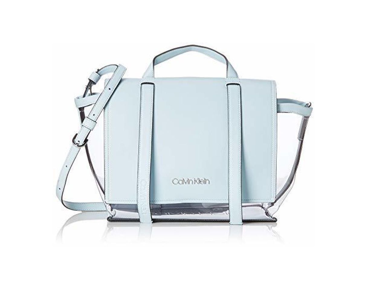Social Calvin Klein - Slide Top Handle Tr, Bolsos bandolera Mujer, Azul