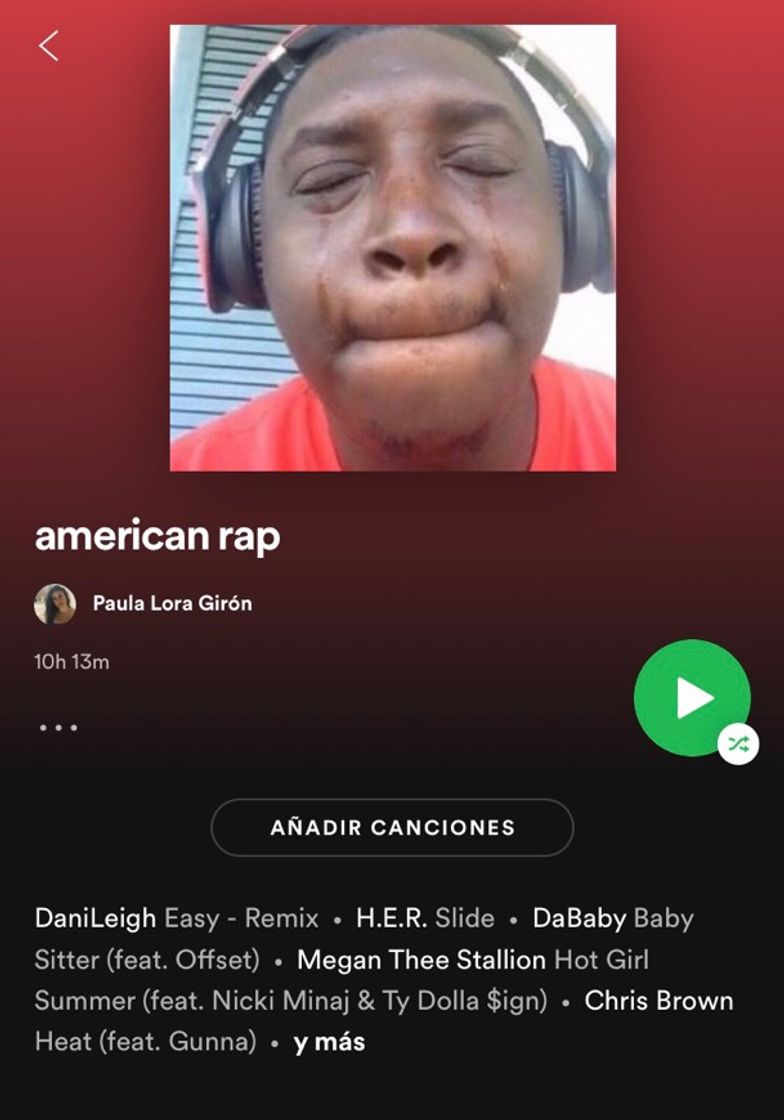 Moda Playlist american rap 