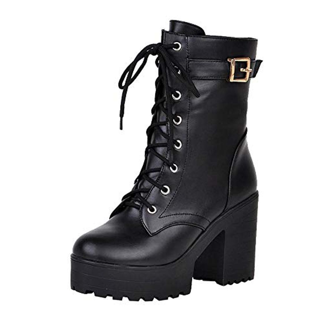 Producto Logobeing Botines Mujer Tacon Grueso Botas Altas Mujer Casuales Zapatos de Mujer