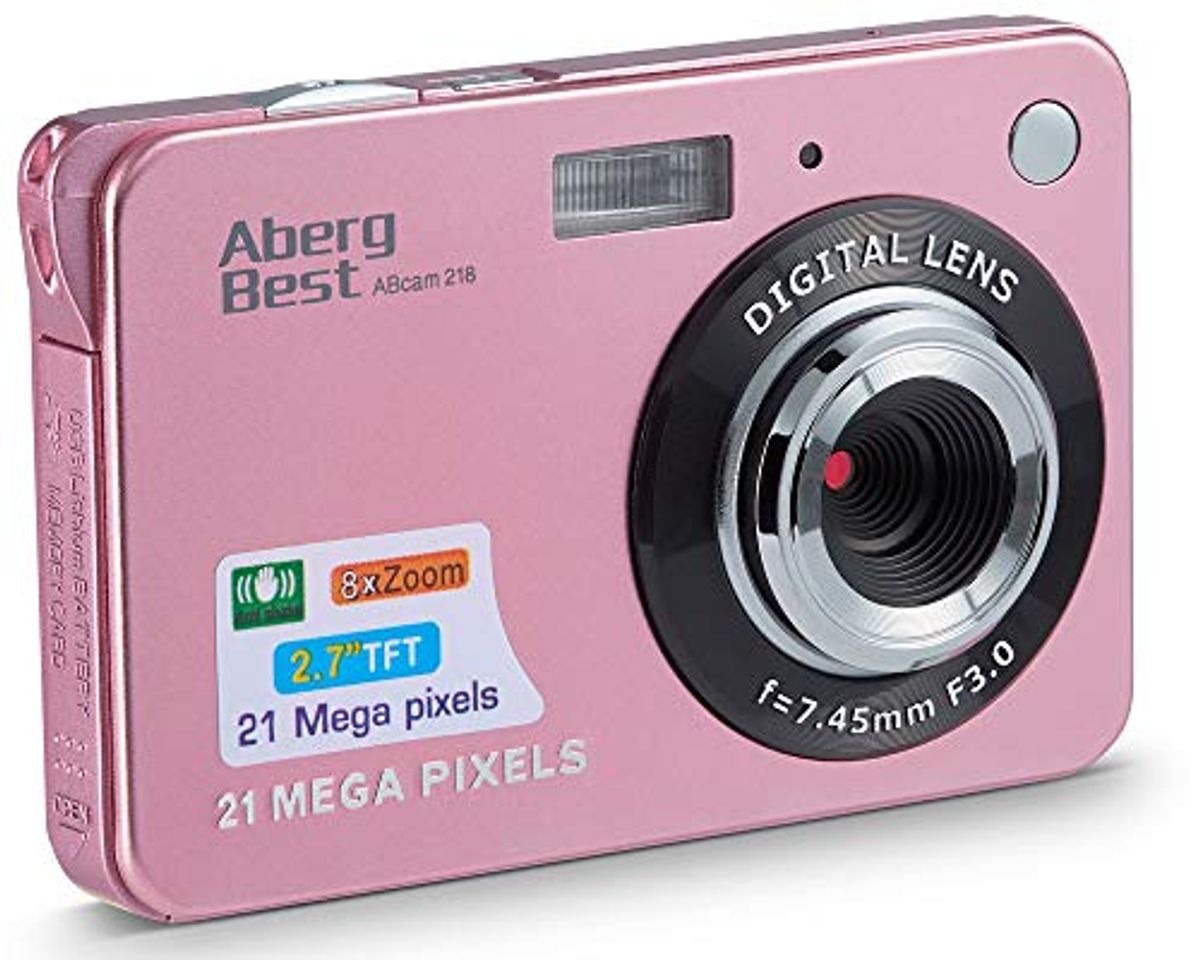 Social Compactas Cámaras Digitales AbergBest 2.7 LCD Recargable HD Cámara Digital para Estudiantes,