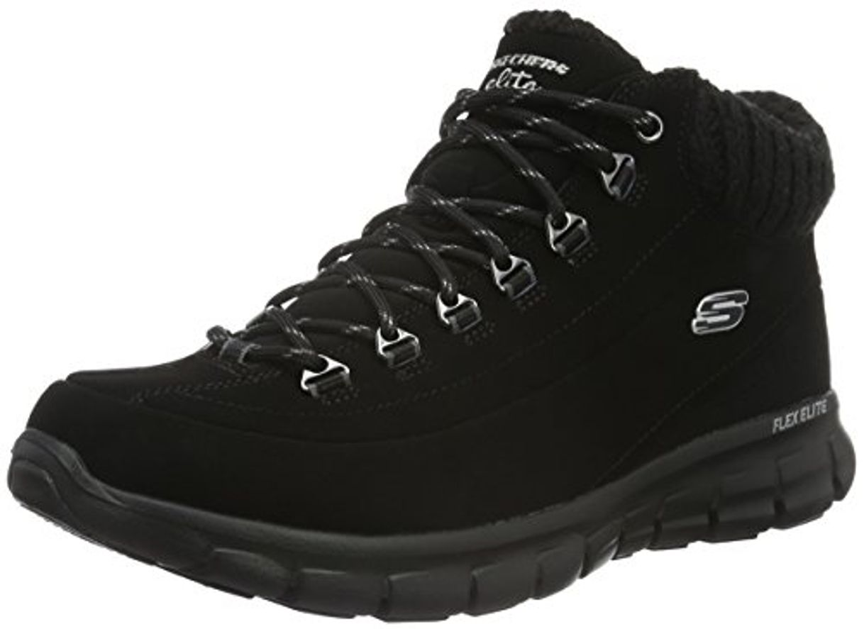 Moda Skechers Synergy-Winter Nights, Botas para Mujer, Negro