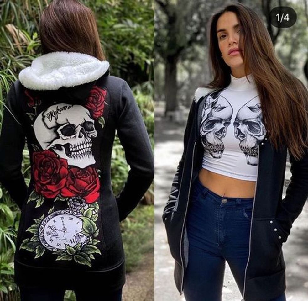 Moda Campera calavera 😏✨