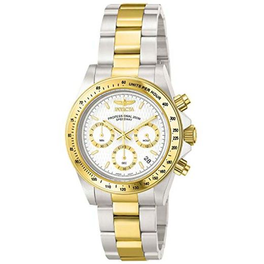 Invicta 9212 Speedway Reloj Unisex acero inoxidable Cuarzo Esfera blanco