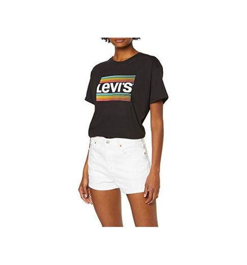 Levi's 501 High Rise Short Pantalones Cortos, Blanco