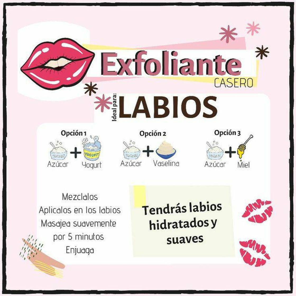 Moda Exfoliación de labios casera.