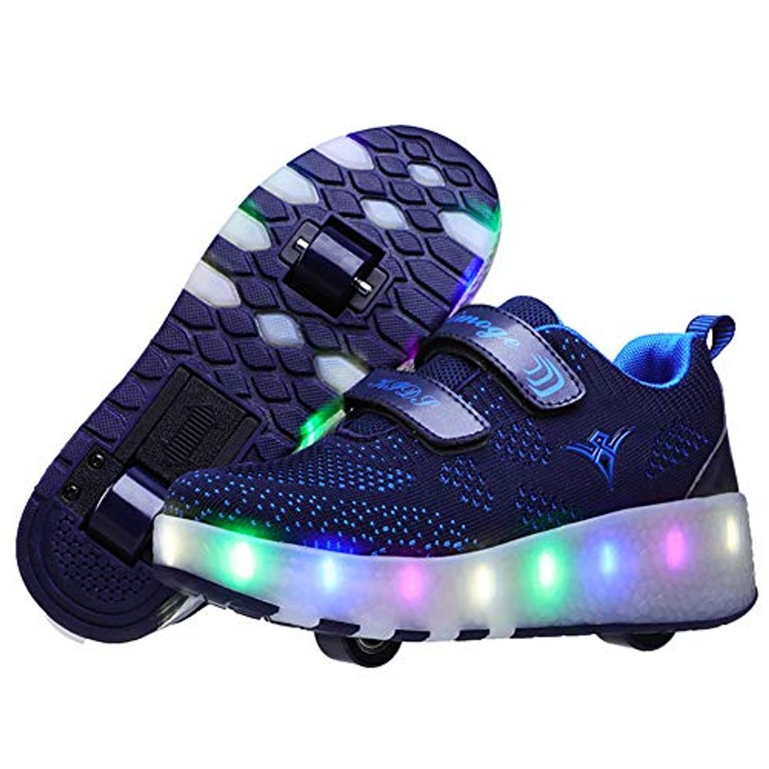 Productos Zapatos con Ruedas Zapatillas con Dos Ruedas para niños y niña Led Luces Zapatillas con Ruedas Se Puede Bambas con Ruedas Carga con USB Automática Calzado de Skateboarding