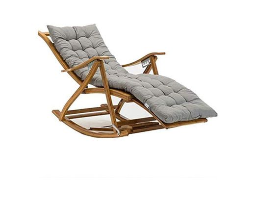 Tumbona de jardín Reposeras Silla plegable de bambú plegable silla mecedora reclinable,