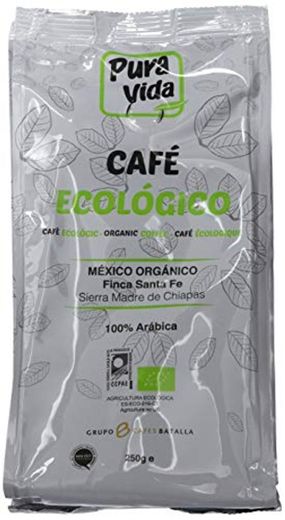 Pura Vida Café Ecológico Natural Molido - 4 Paquetes de 250 gr
