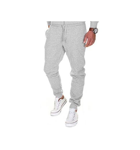 MERISH Pantalones Jogger Hombre Deportivos Joggers Modell 211 Gris M