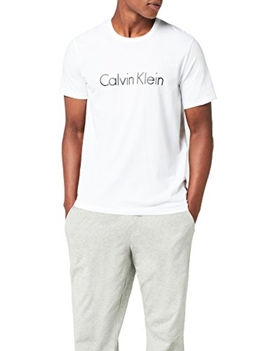 Lugar Calvin Klein S/s Crew Neck Camiseta, Blanco