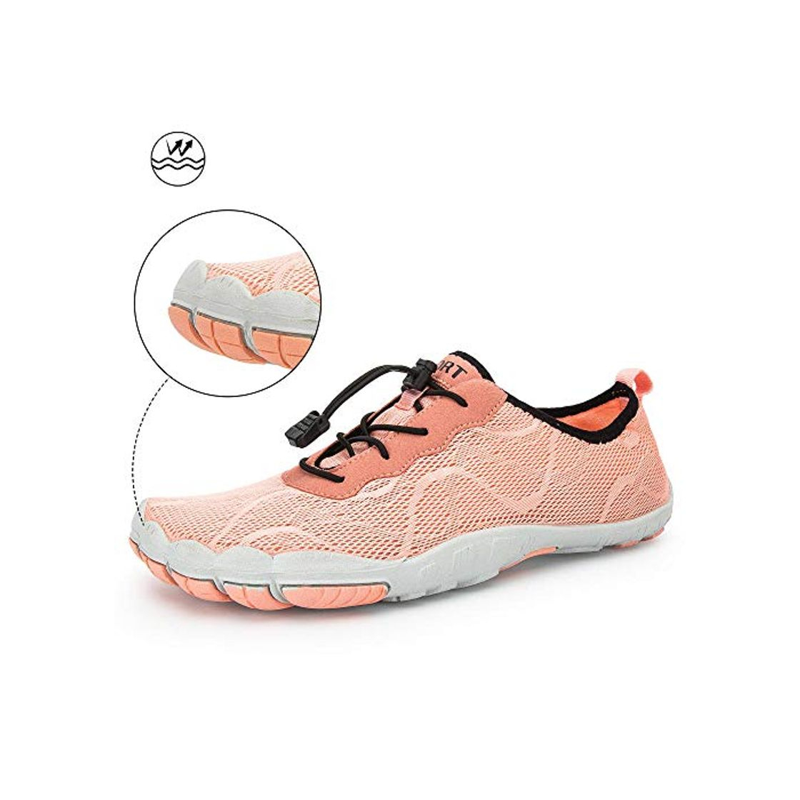 Moda Zapatos De Secado Rápido Zapatos Acuáticos para Mujer Zapatos De Playa Descalzos Zapatos para Mujer Aguas Arriba Zapatos Deportivos Transpirables Zapatillas De Secado Rápido River Sea Water Sende