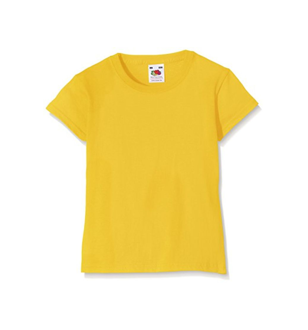 Moda Fruit of the Loom SS079B, Camiseta Para Niños, Amarillo