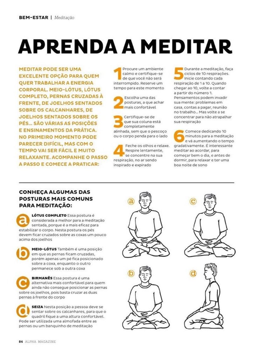 Moda meditação 