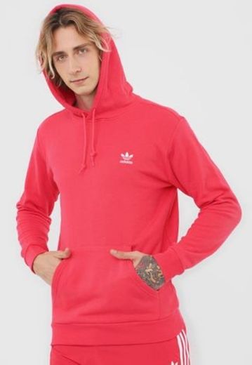 Moletom Fechado adidas Originals Essential Hoody Rosa - Dafiti