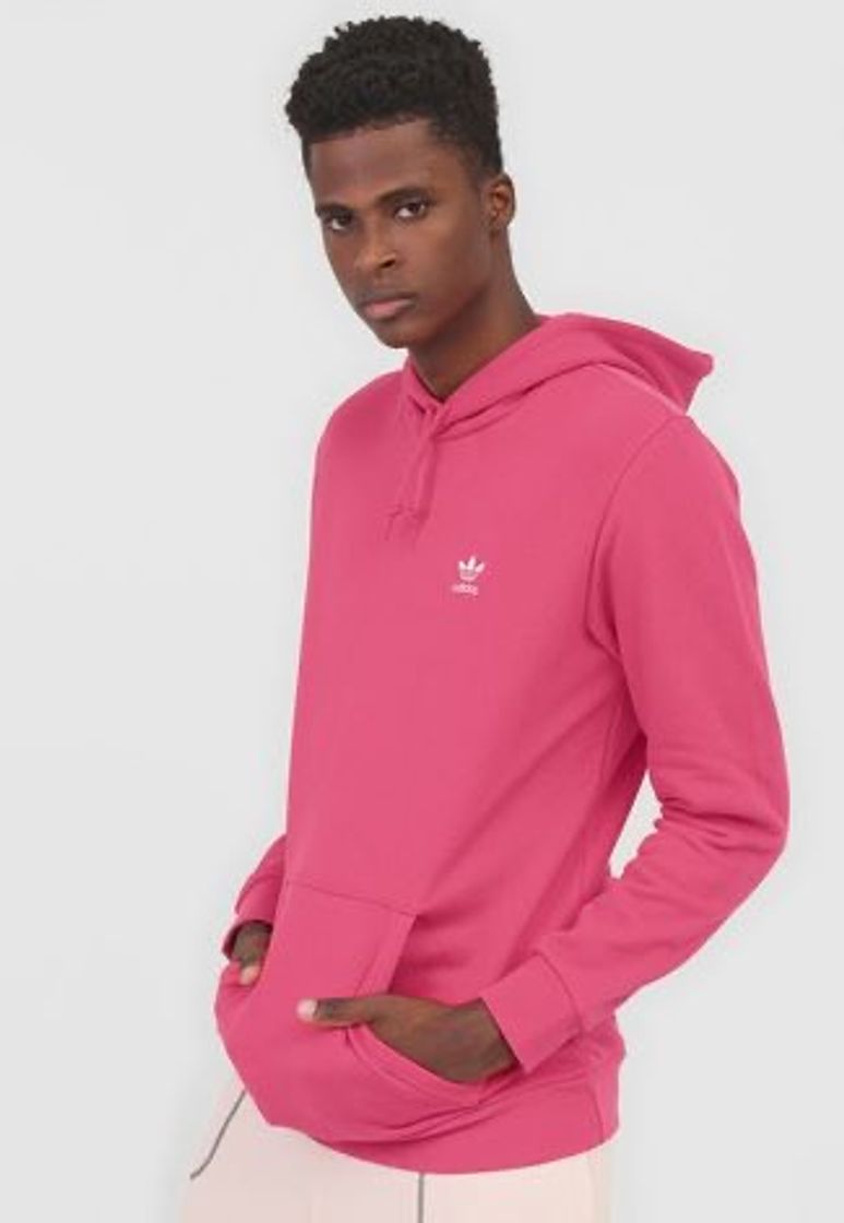 Moda Moletom Fechado adidas Originals B F Trf Hoody Rosa - Dafiti