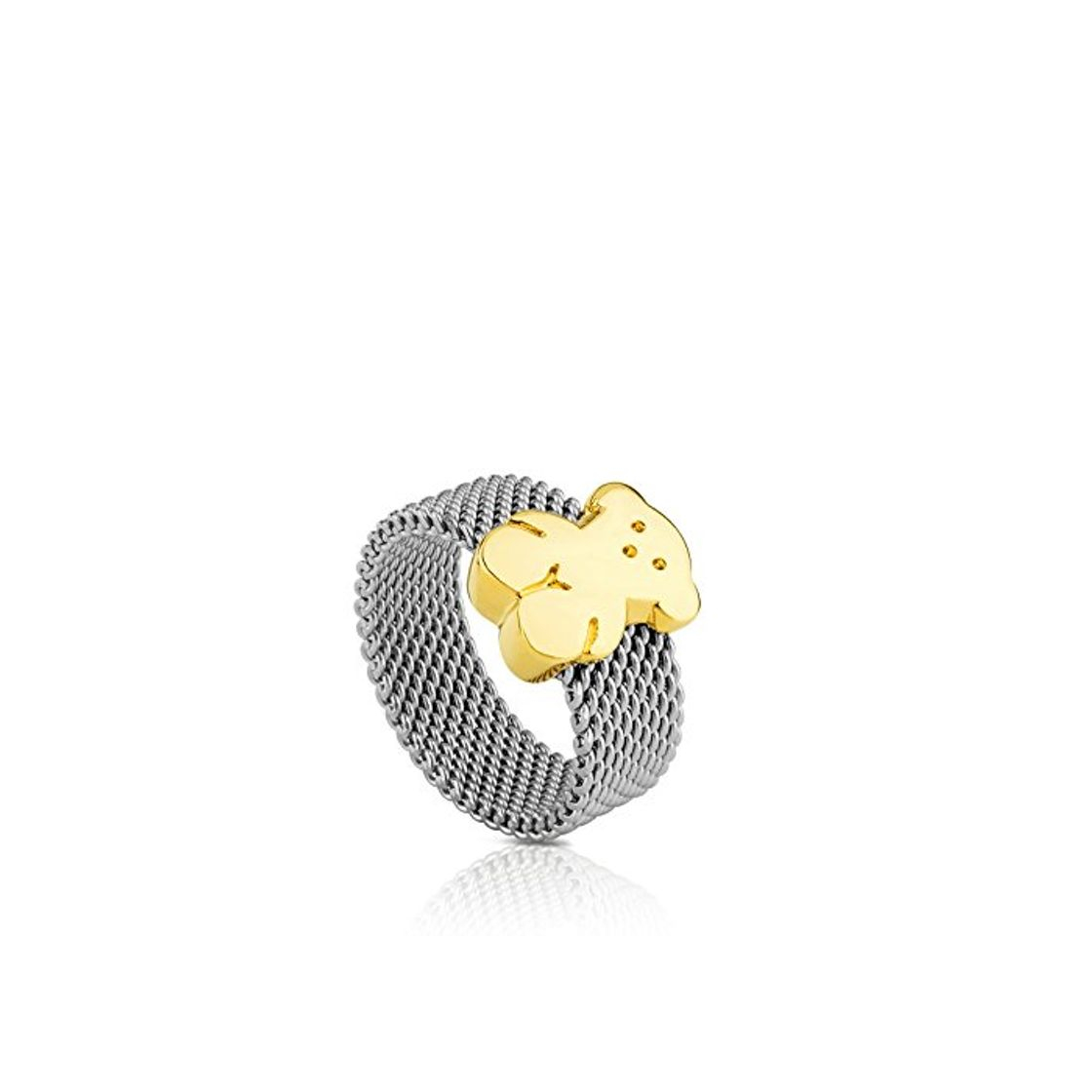 Product Anillo TOUS Mesh en acero inoxidable con oso en oro amarillo de