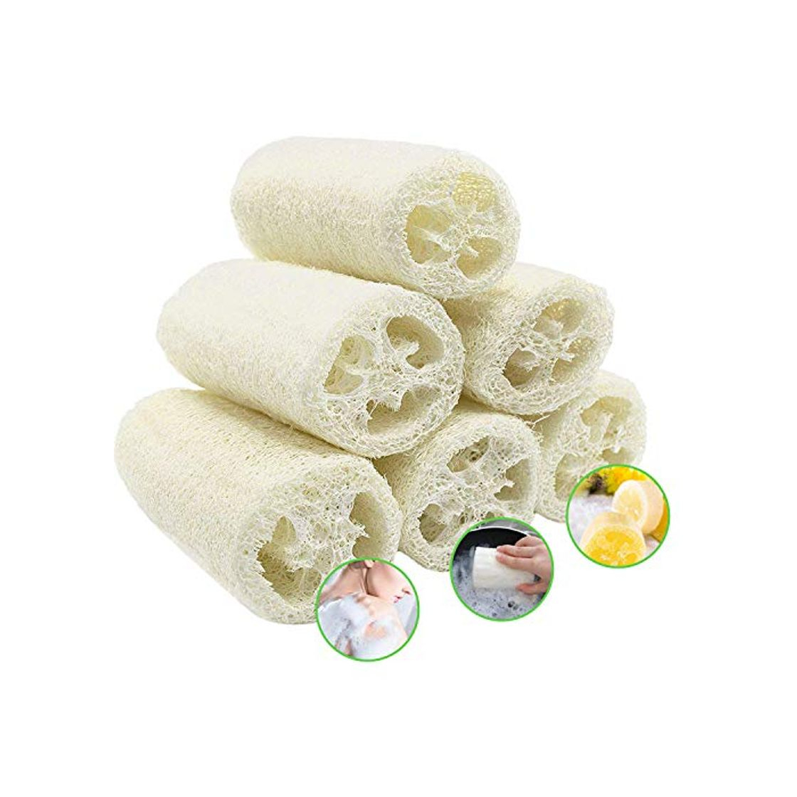 Producto 6 Piezas Loofah Natural