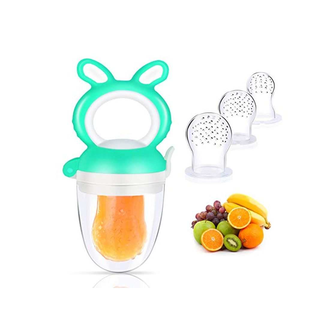Social Oladwolf Chupete Fruta Bebe, Alimentador Antiahogo de Fruta Para Bebés y Niños