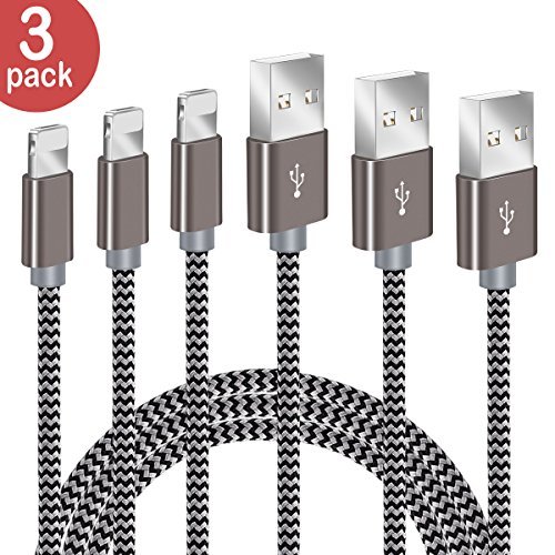 Electronics Cable Phone-Zeuste Cargador Phone [3PACK 1.5M] de Nylon Trenzado Cable USB Compatible