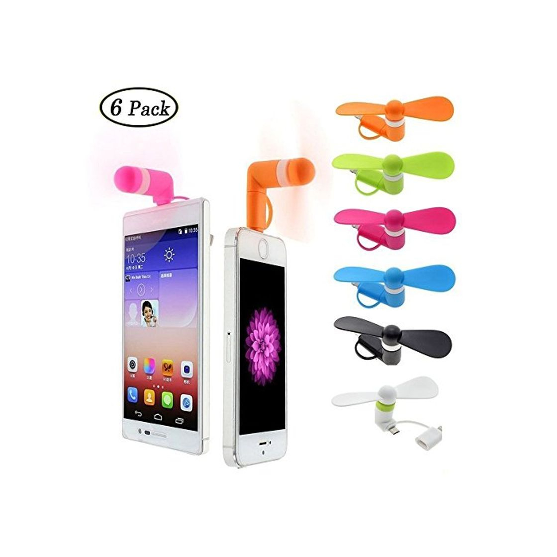 Social Swallowzy Mini USB Ventilador 2 en 1 portátil Ventiladores de teléfono celular