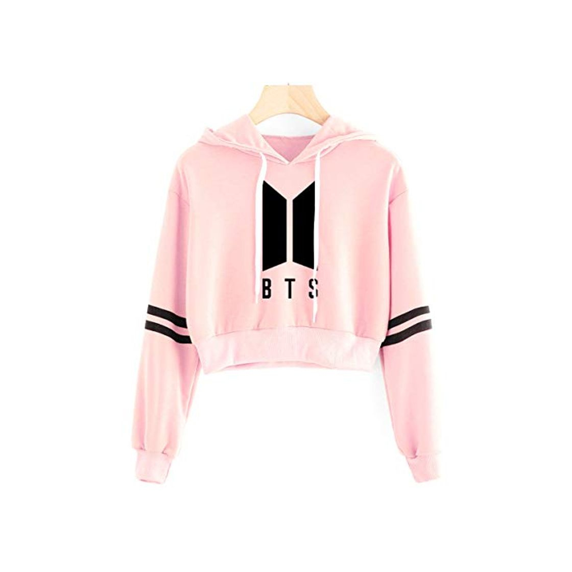 Products SIMYJOY KPOP Korea Pop Suéter Letras Sudaderas con Capucha Crop Top Sudadera Jersey para Niñas y Mujeres JIN92 Pink S