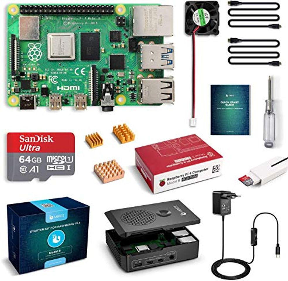 Producto LABISTS Raspberry Pi 4 Model B Kit de 4 GB con SD