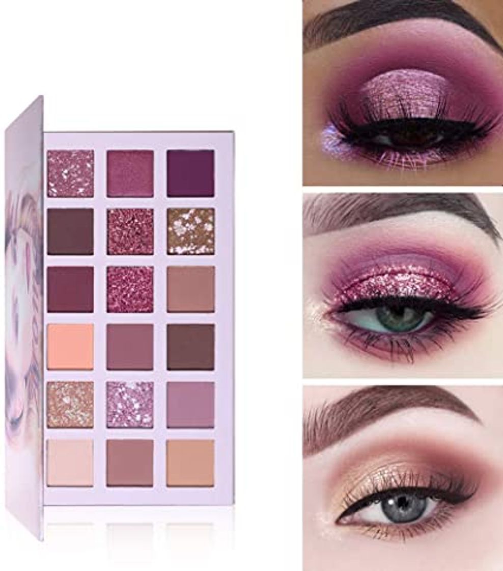 Belleza 18 Colores Sombra de ojos mate y brillante con paleta de sombras