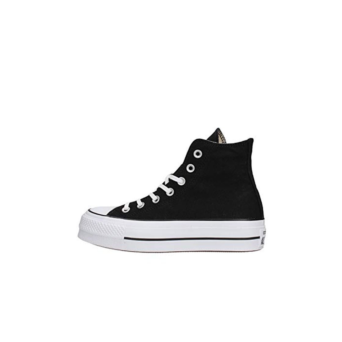 Moda Converse Chuck Taylor CTAS Lift Hi, Zapatillas para Niñas, Negro