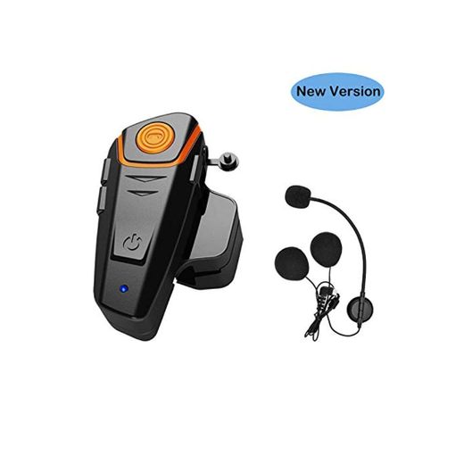 THOKWOK Intercomunicador Casco Moto BT S2，Auriculares Bluetooth para Motocicleta, 1000 m, Bluetooth,
