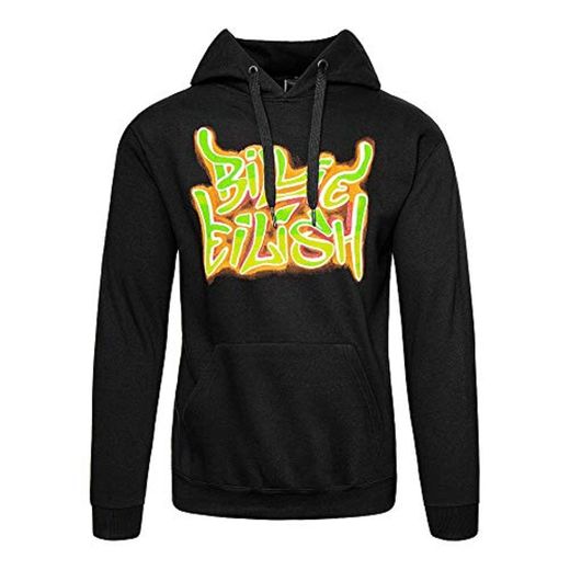 Billie Eilish Airbrush Flames Blohsh - Sudadera con Capucha para Hombre