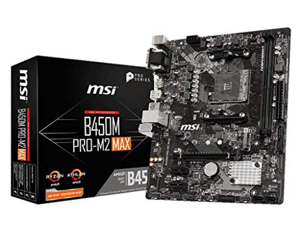 Electronic MSI B450M Pro-M2 MAX mATX Mainboard Sockel AM4 M.2/DVI/HDMI/VGA