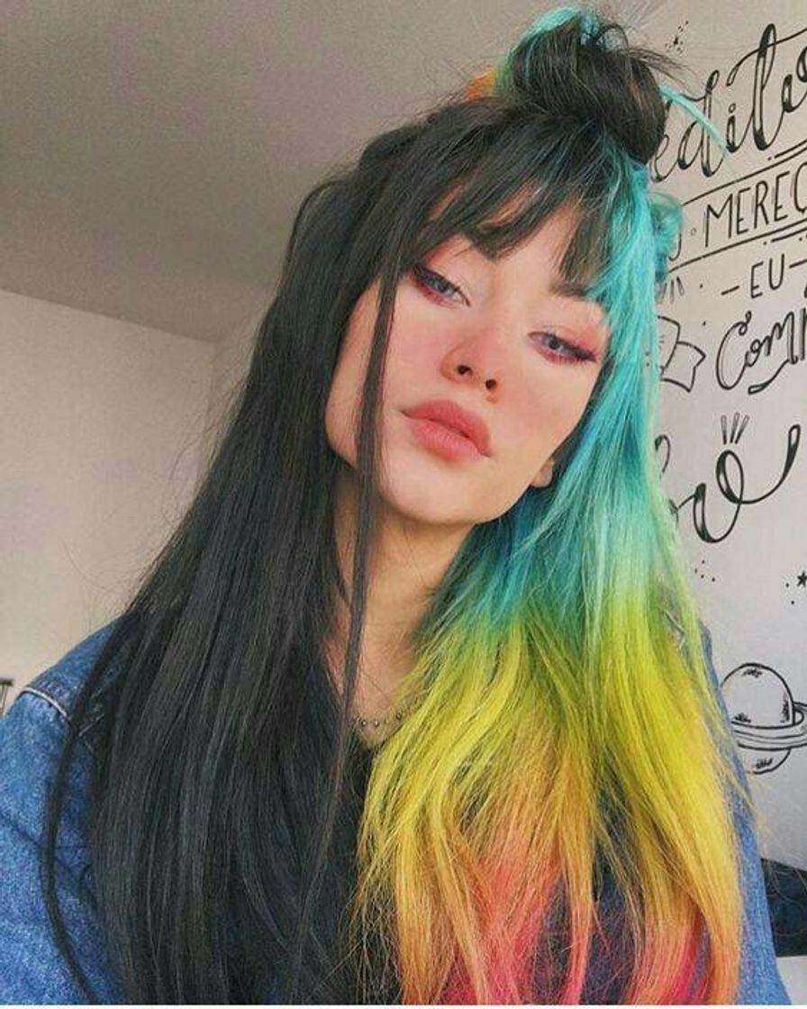 Moda Cabelo Metade Colorido ❤✨