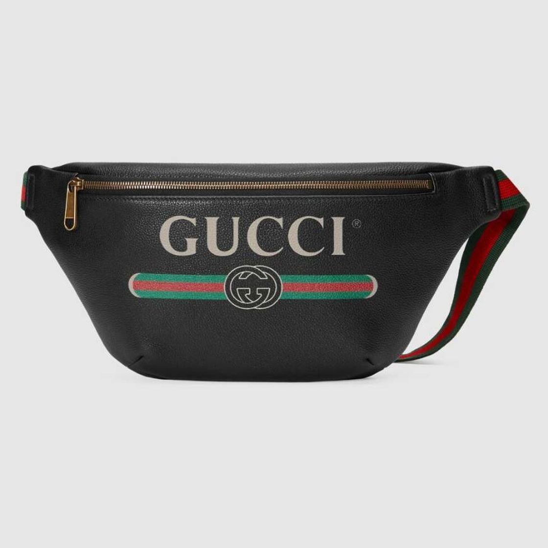 Social Gucci print leather belt bag