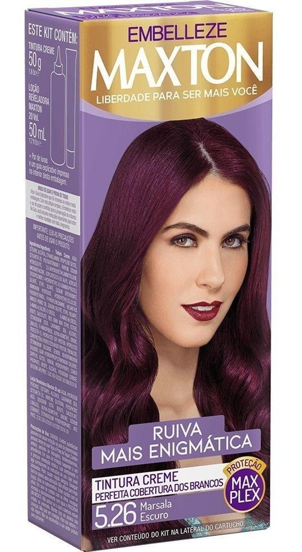 Moda Tinta de Cabelo Maxton Ruiva Mais Enigmática Marsala Escuro ...