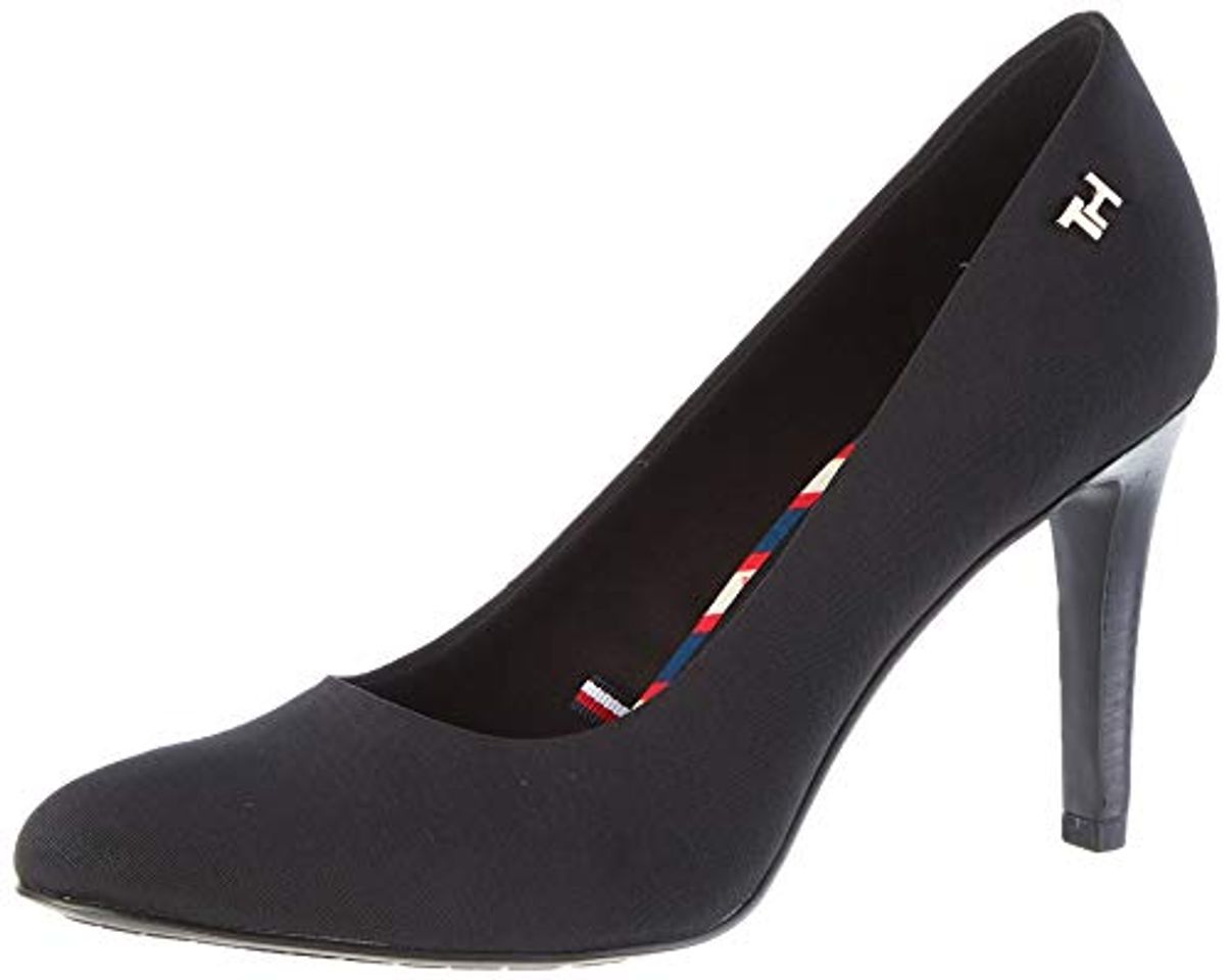 Productos Tommy Hilfiger Essential Textile Pump, Zapatos de Tacón para Mujer, Negro