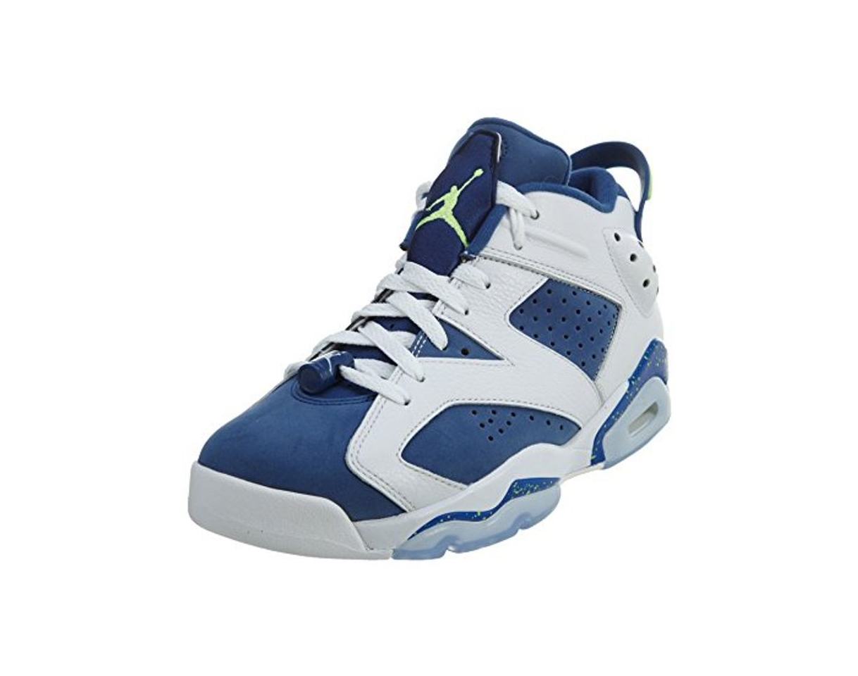 Product Nike Air Jordan 6 Retro Low, Zapatillas de Baloncesto para Hombre, Blanco/Verde/Azul