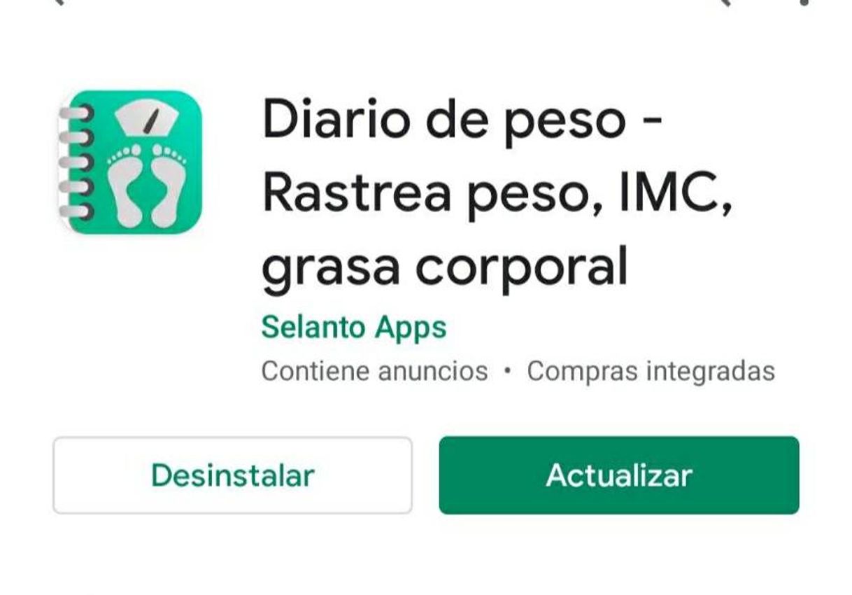 App Control de peso 