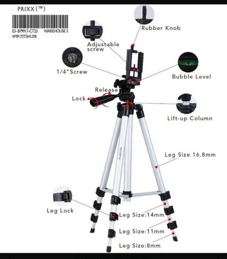 Tripie económico para celular y cámara. 