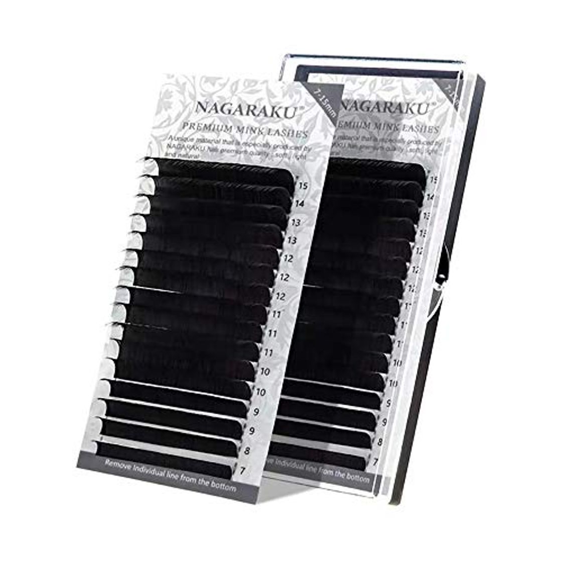 Product Extensiones de pestañas NAGARAKU Mix Individual Premium Mink Matte Black False Eyelash