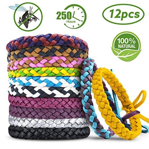 Pulsera Repelente,AODOOR Mosquitos Pulsera Repelente Pulsera Antimosquitos,extractos de plantas 100% naturales para