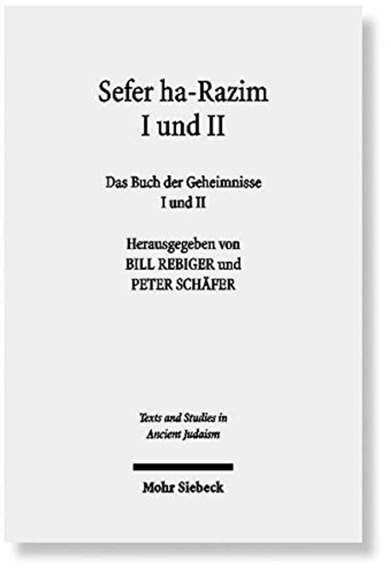 Book Sefer ha-Razim I und II - Das Buch der Geheimnisse I und II: Band 1: Edition (Texts and Studies in Ancient Judaism)