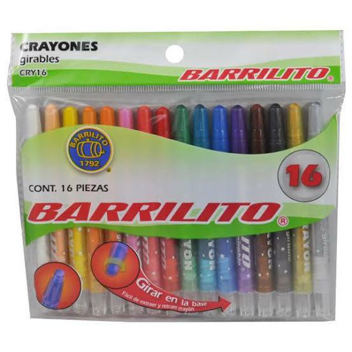 Moda Crayolas girables marca Barrilito