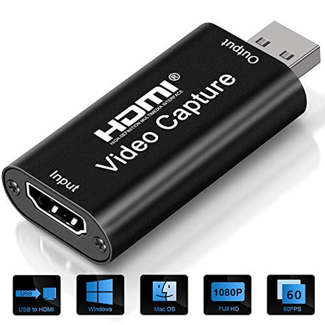 Social DIWUER Capturadora de Video HDMI, 4K HDMI a USB 2.0 Convertidor Video