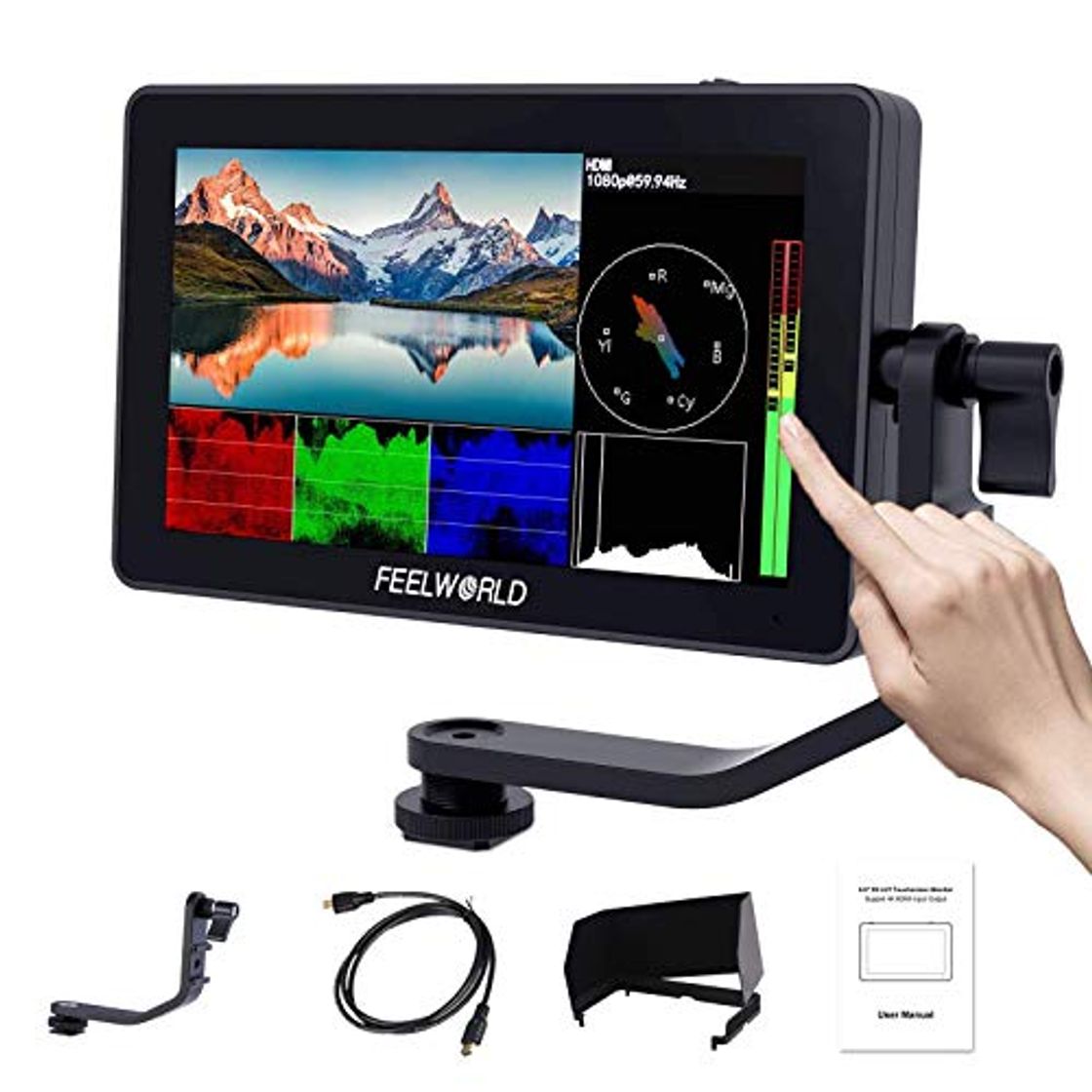 Places Feelworld F6 Plus 5.5 Pulgadas On Camera Field Monitor de Campo DSLR