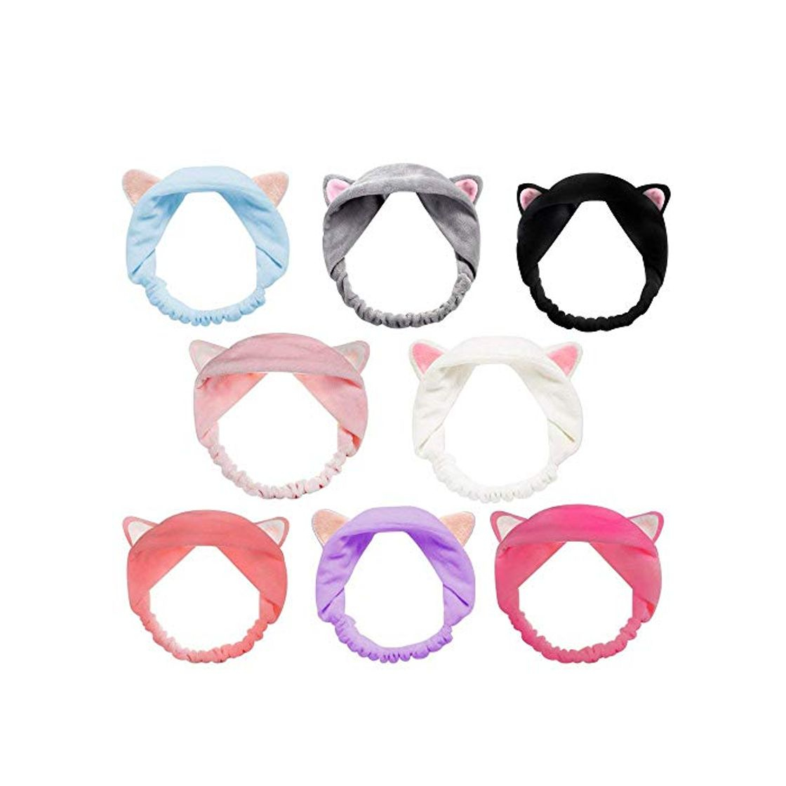 Product 8pcs Cat Ears Headbands - Elastic Women 's Lovely Etti Hair Band